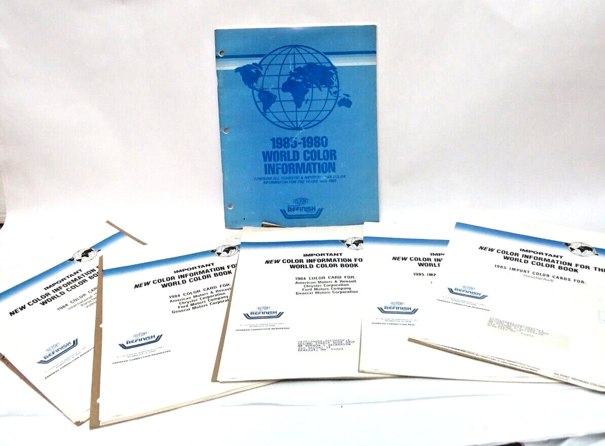 1980-1985 World Color Information Book All Domestic & Imported Cars With Updates