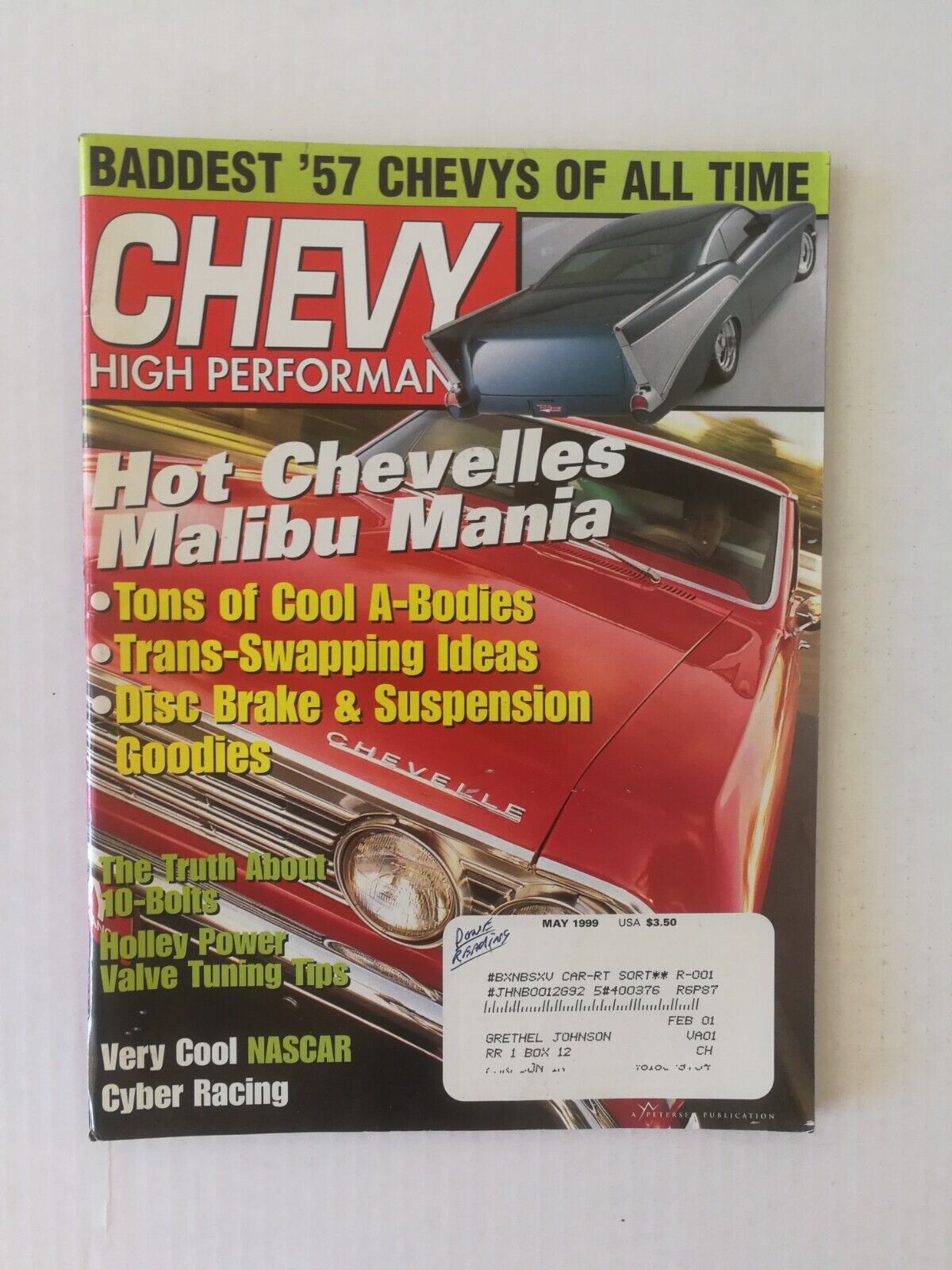 Chevy High Performance May 1999  1964-1972 Chevelle  1971 Camaro 1969 Camaro 223