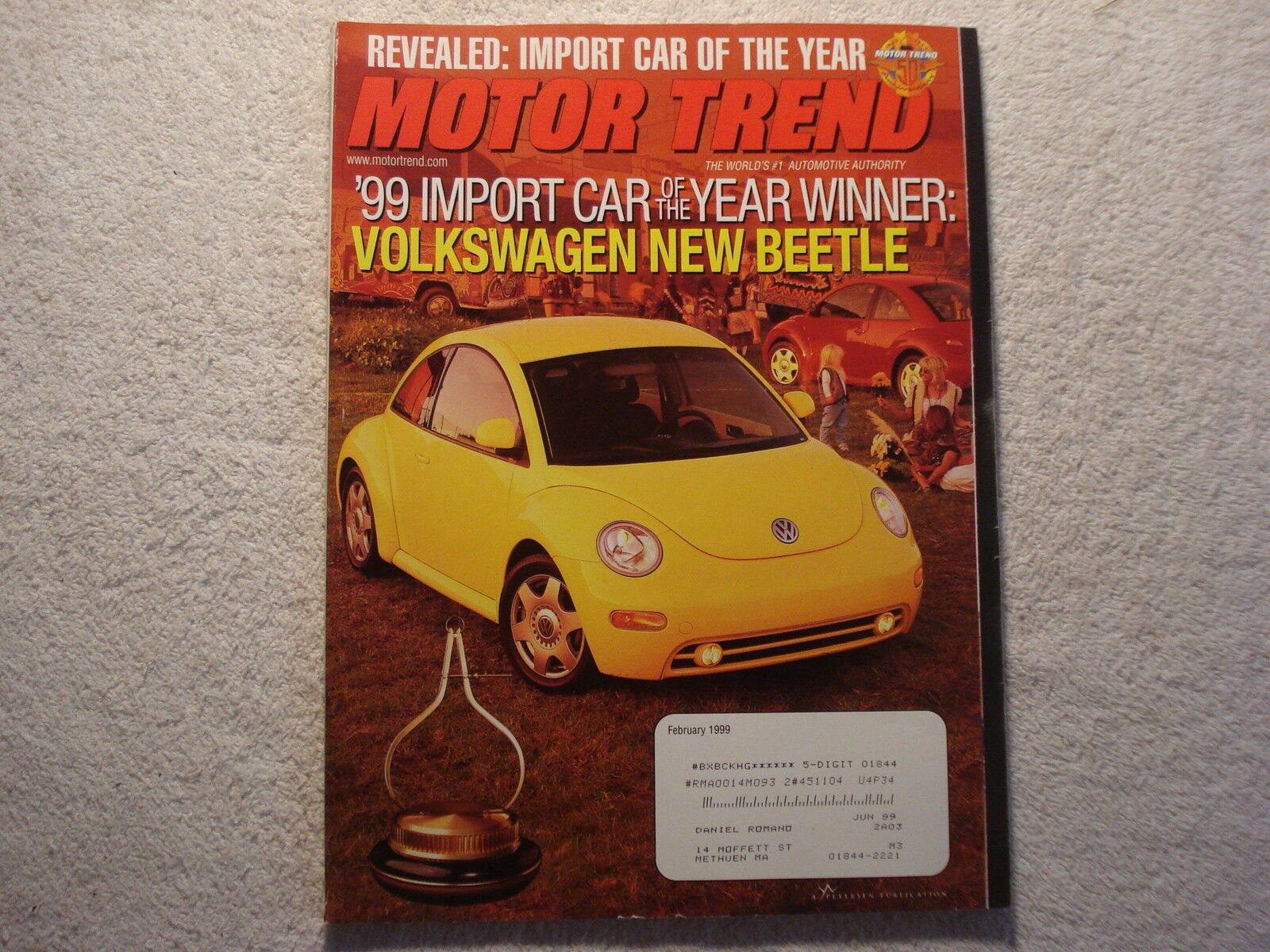 Motor Trend 1999 February VW Beetle Pontiac Aztek Dodge Power Wagon Windstar SEL