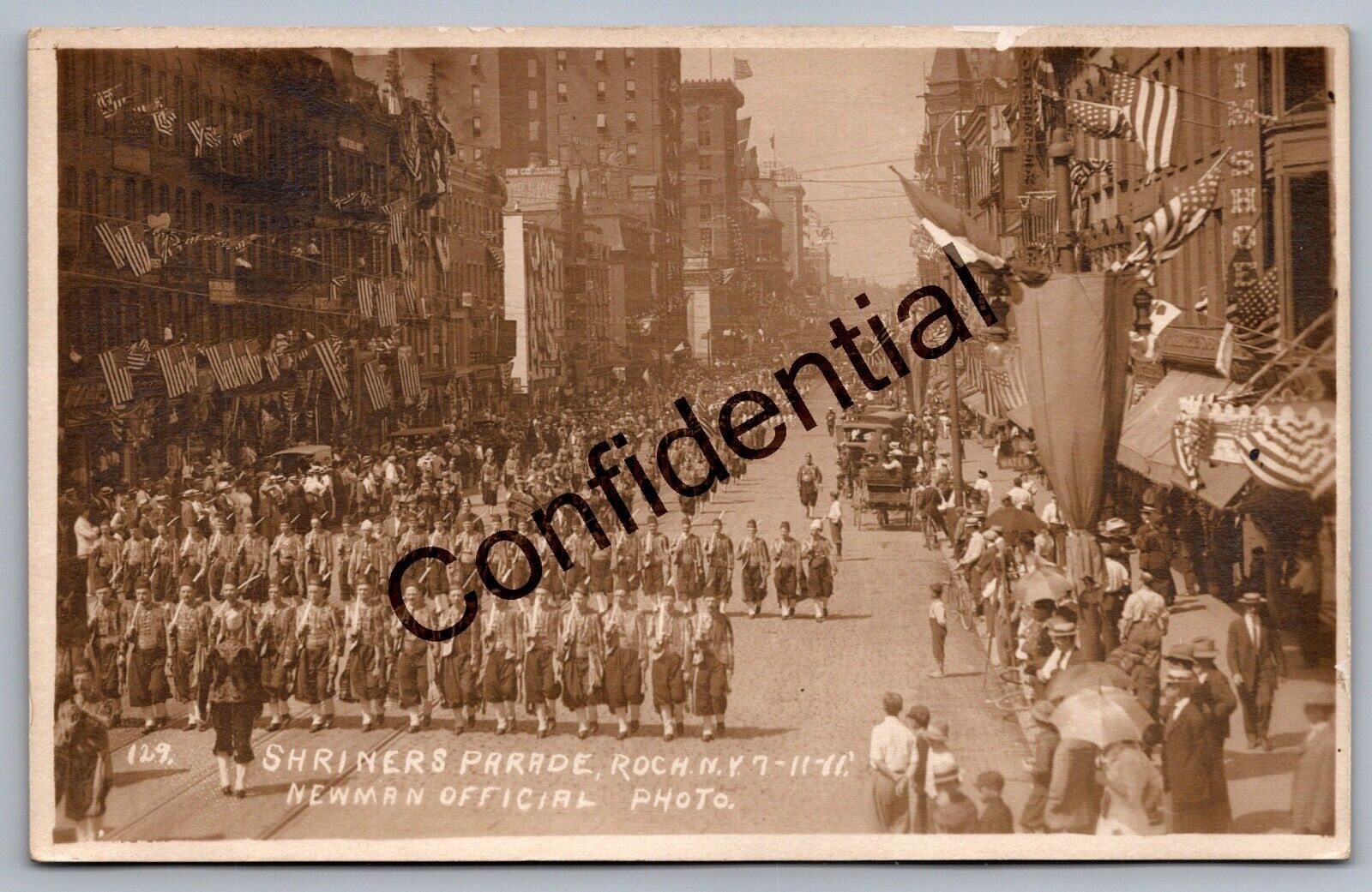 Real Photo 1911 Shriners Parade At Rochester NY New York Newman Photo RP H117