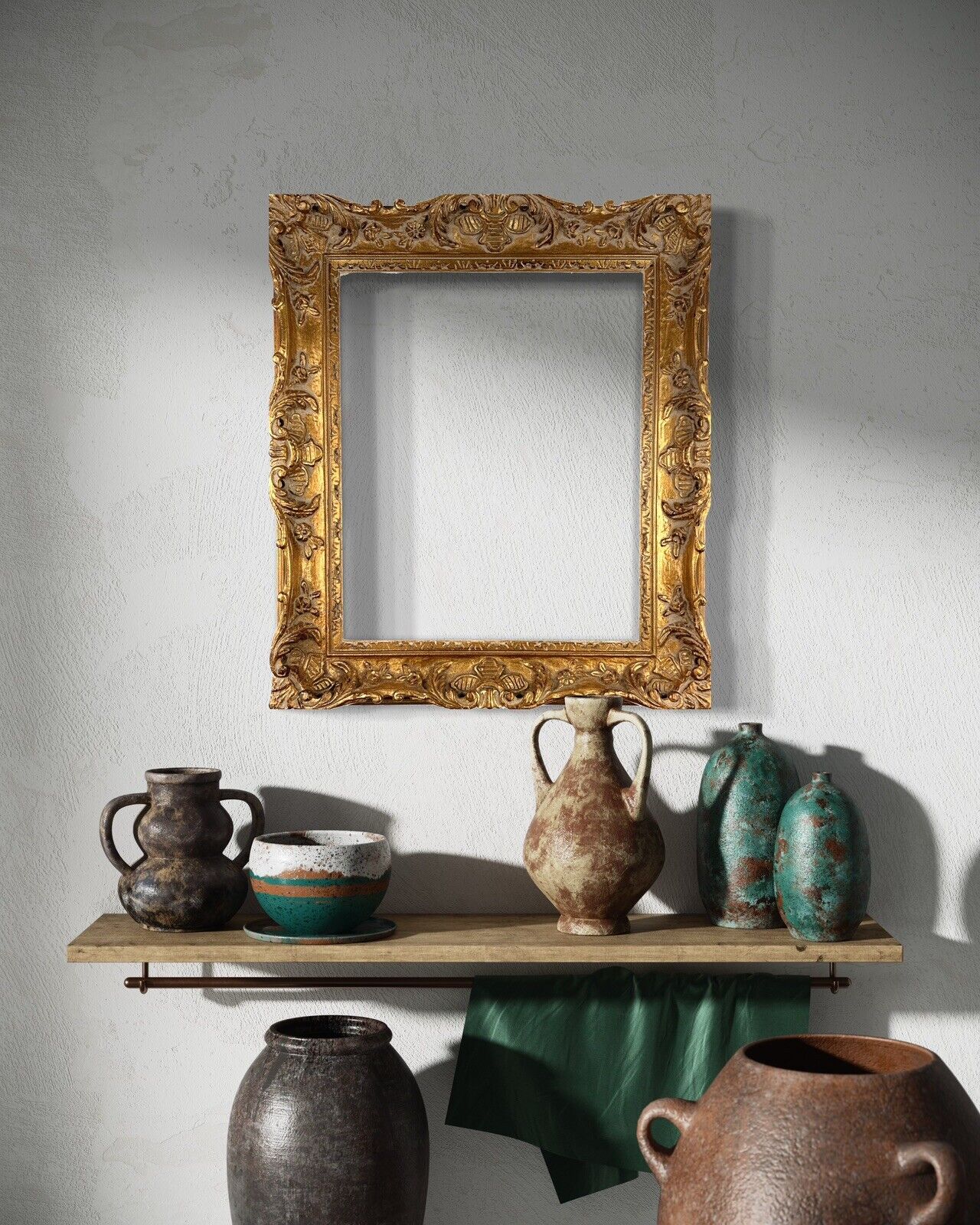 Ornate Gold Frame For Canvas Or Mirror.