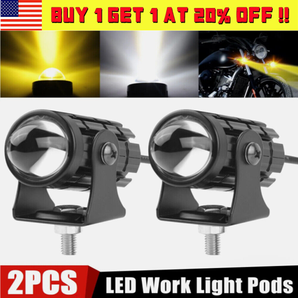 2x LED Work Light Bar Spot Pods Off Road Driving Auxiliary Fog Lamp Yellow White