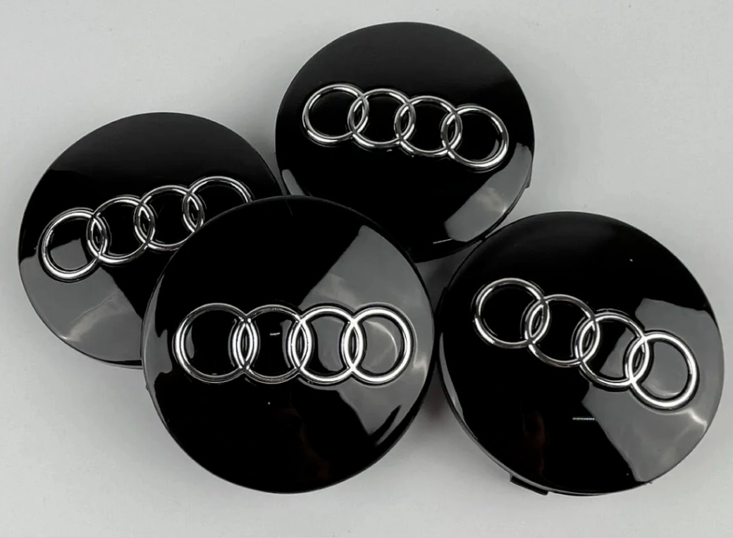 Sets of 4 Alloy Wheel Hub Centre Caps Black Fits Audi A3 A4 TT A5 A6 A8 (60mm)