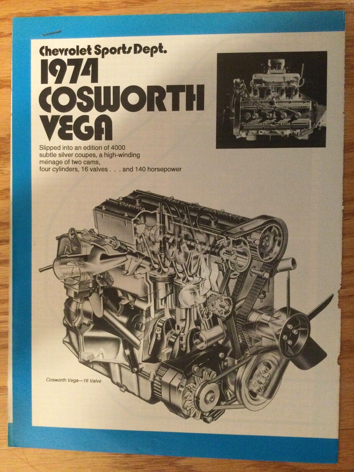 VEGA #33 Article 1974 Chevy Cosworth Vega 3 page