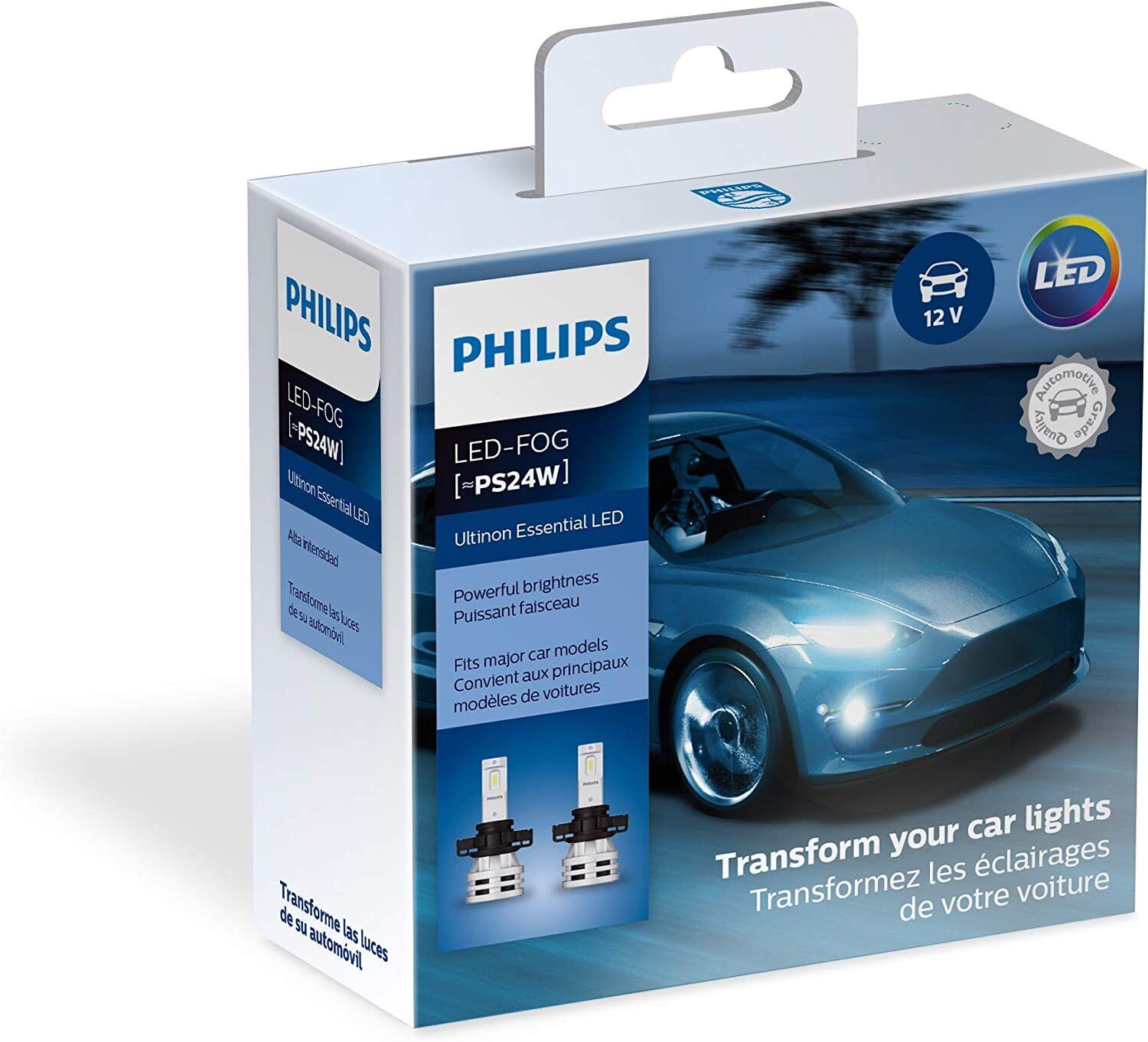 Philips Automotive Lighting PS24W Ultinon Essential LED Fog Lights, 2 Pack