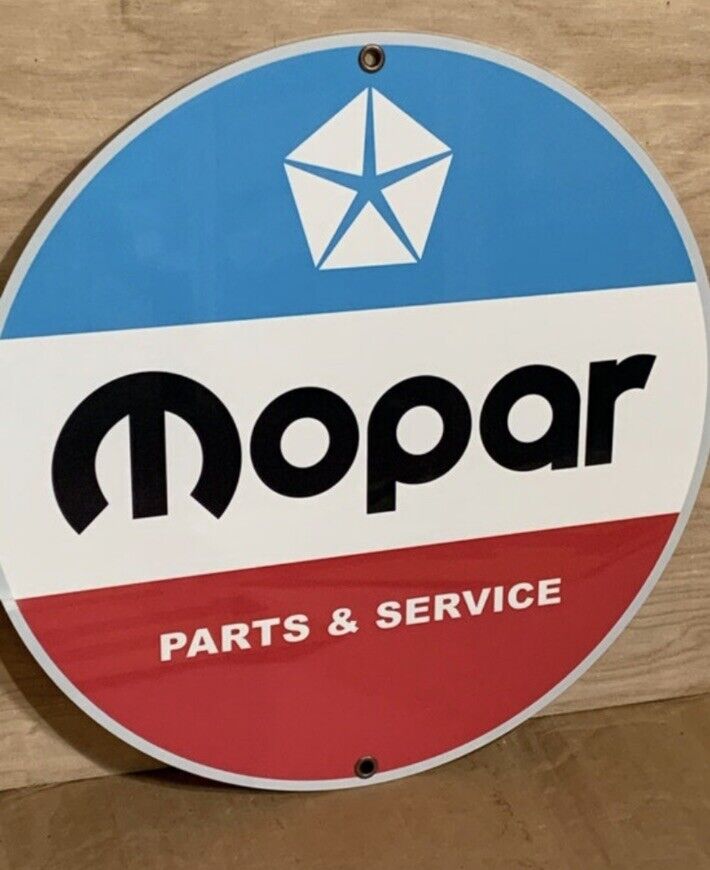 Mopar Parts And Service Premium Quality Vintage  Reproduction Garage Sign