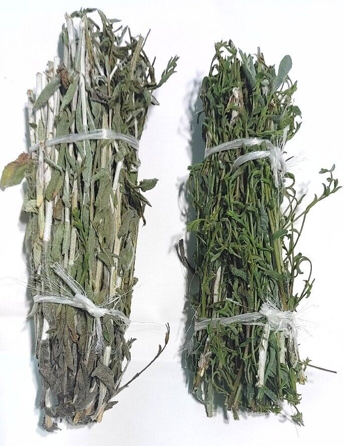 2 x WHITE Fresh Sage CALIFORNIA Smudge Stick Herb   7.5\