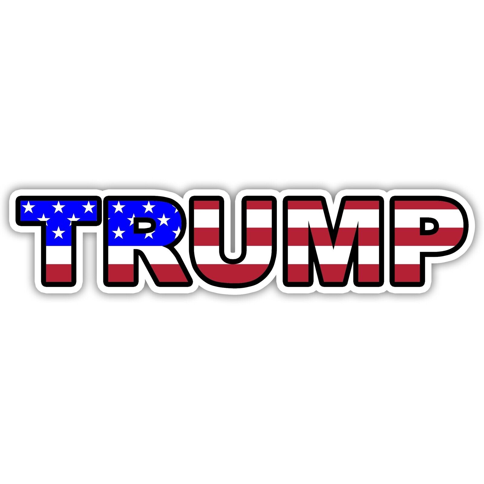 Trump American Flag Donald Sticker  2024 President MAGA Car Bumper Decal USA