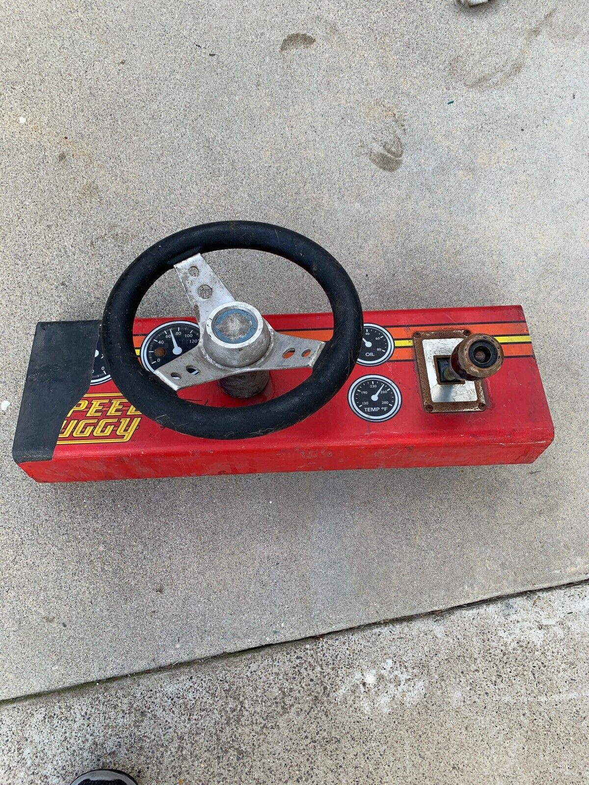 Speed Buggy CONTROL PANEL STEERING WHEEL AND SHIFTER  arcade game part fl