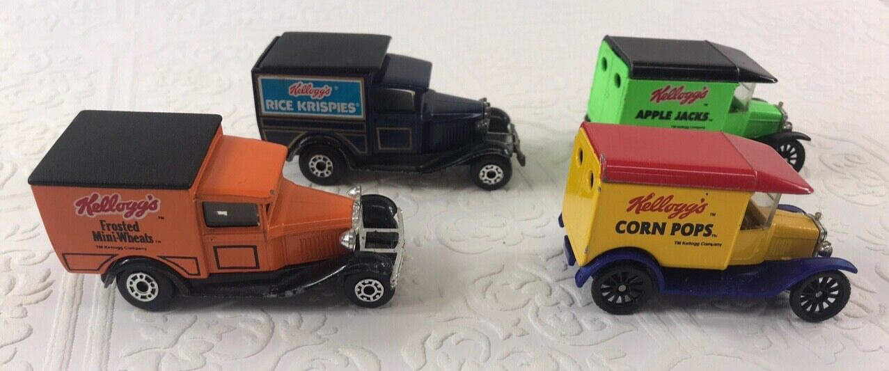 Kellogg\'s Matchbox Ford Trucks, Set Of 4, Vintage (1979 & 1989)