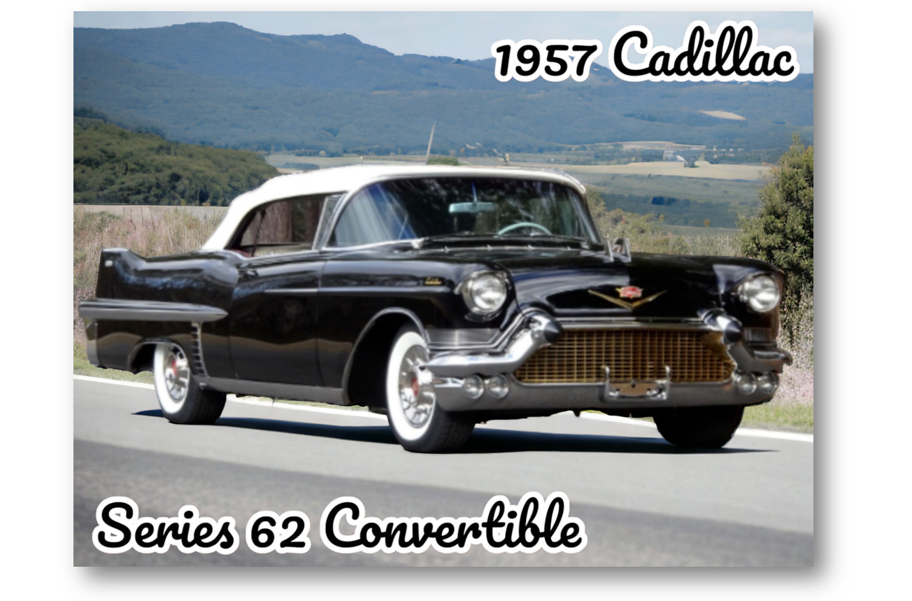 1957 Cadillac Series 62 Convertible Retro Refrigerator Locker Tool Box Magnet
