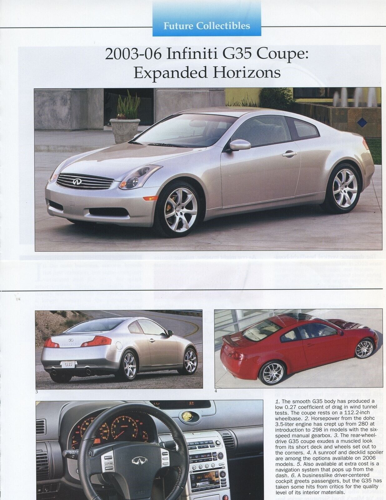 2003, 2004, 2005, 2006 INFINITI G35 COUPE 3 pg Article