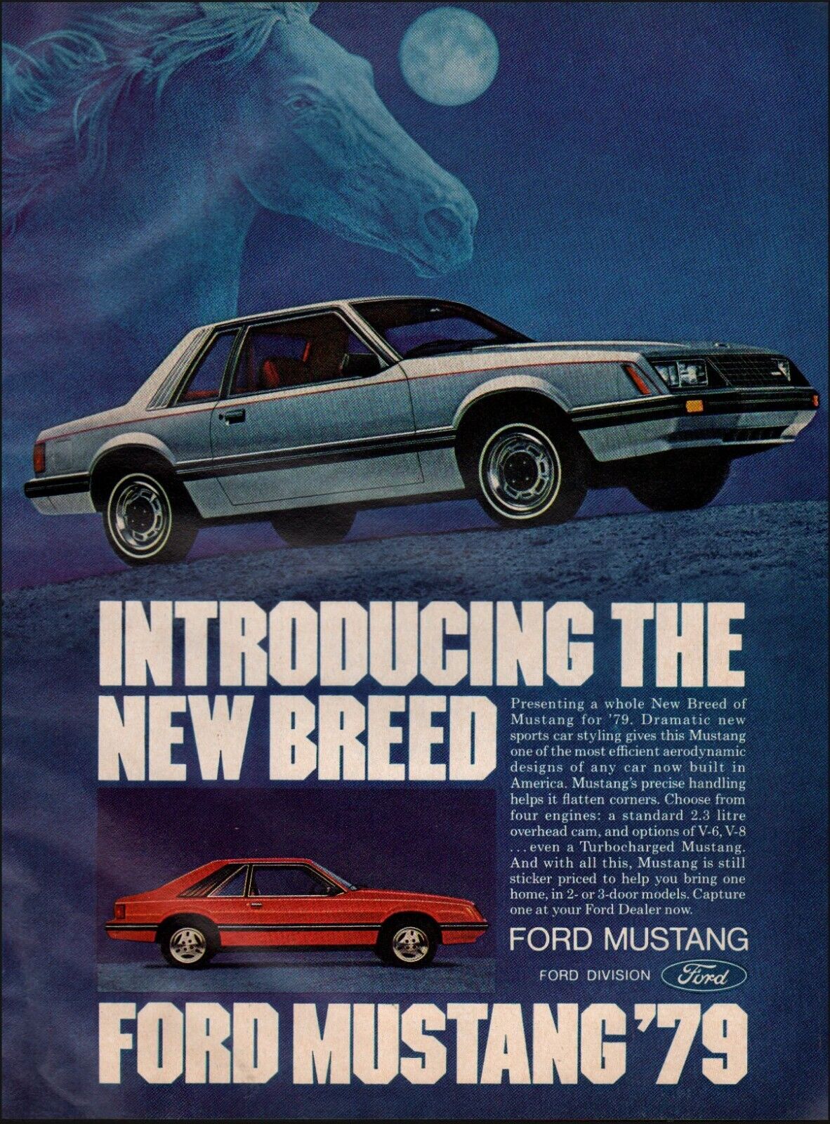 Vintage ad 1979 Ford Mustang retro Car Auto Vehicle Red  07/09/23