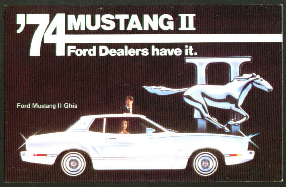 1974 Ford Mustang II Ghia postcard