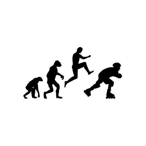 Jump Evolution In-Line Roller Player - Vinyl Decal for Wall, Car, iPhone, iPad