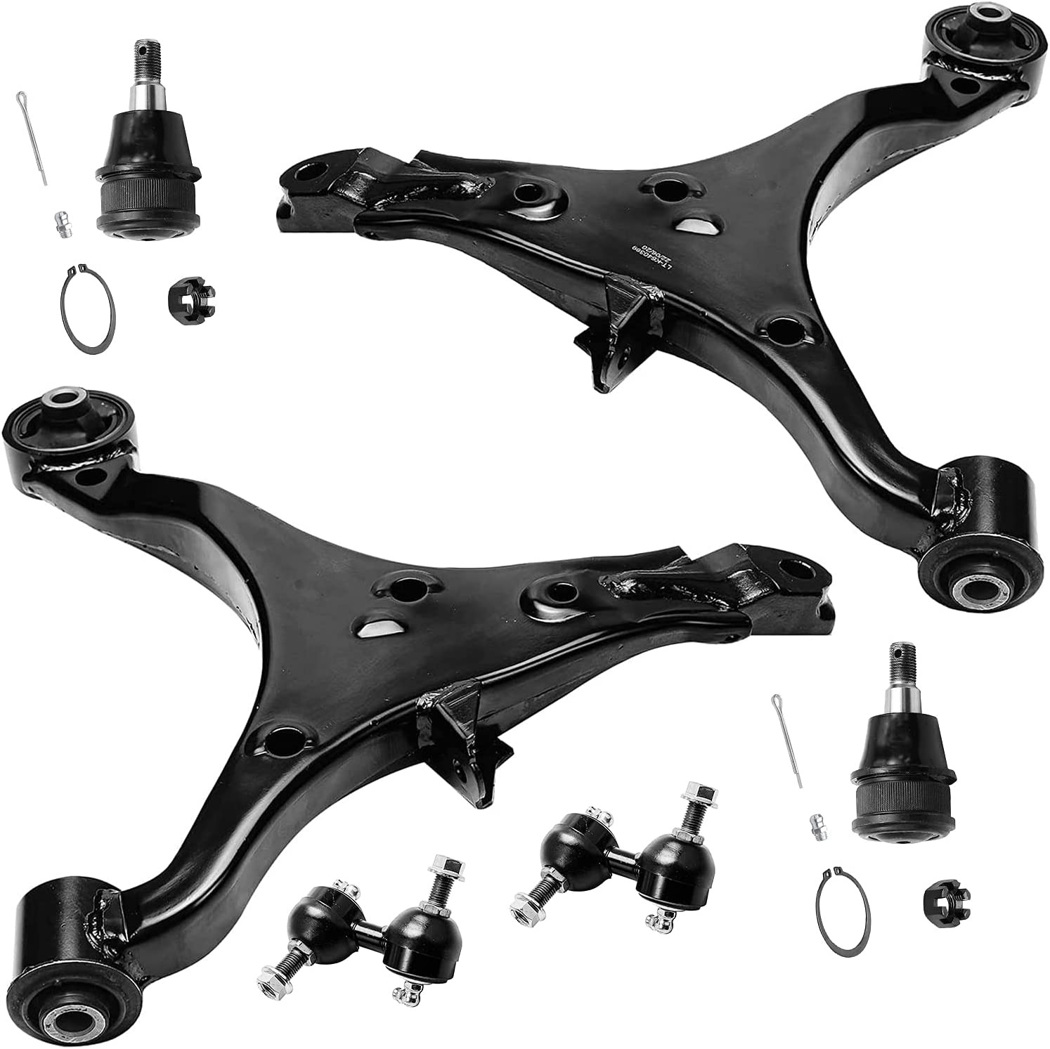 - Front Lower Control Arms + Lower Ball Joints + Sway Bar Replacem