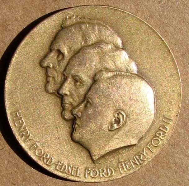 NOS 1953 FORD 50th. ANNIVERSARY GOLDEN BRONZE TOKEN OR MEDAL L@@K #AA419