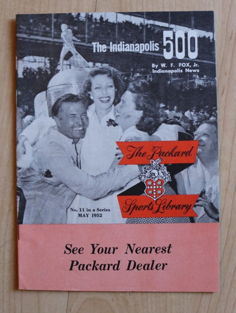 1952 the packard cars sports libary indy 500 promo booklet 14 pages