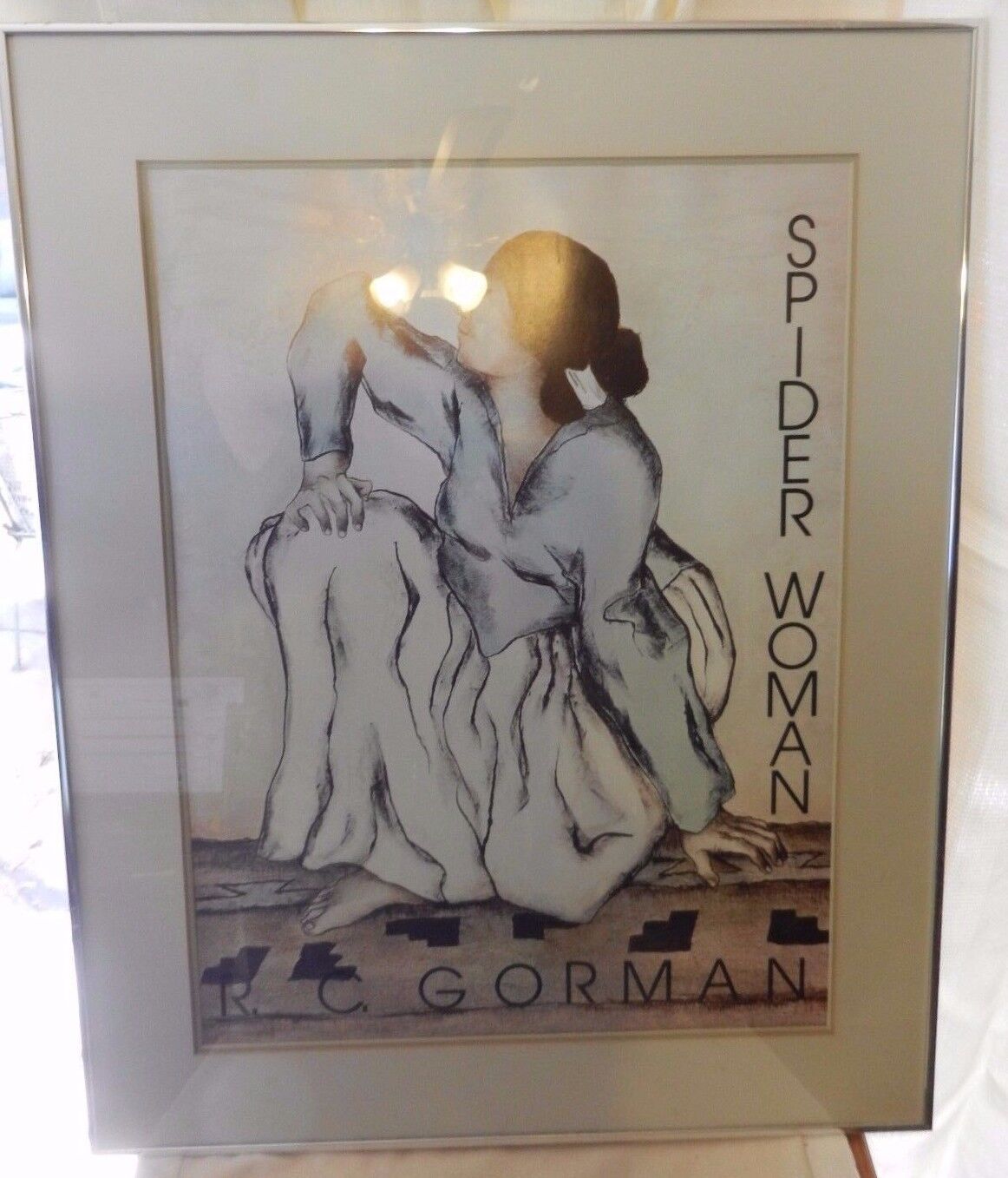RC Gorman Spider Woman Native American Framed & Matted Print 