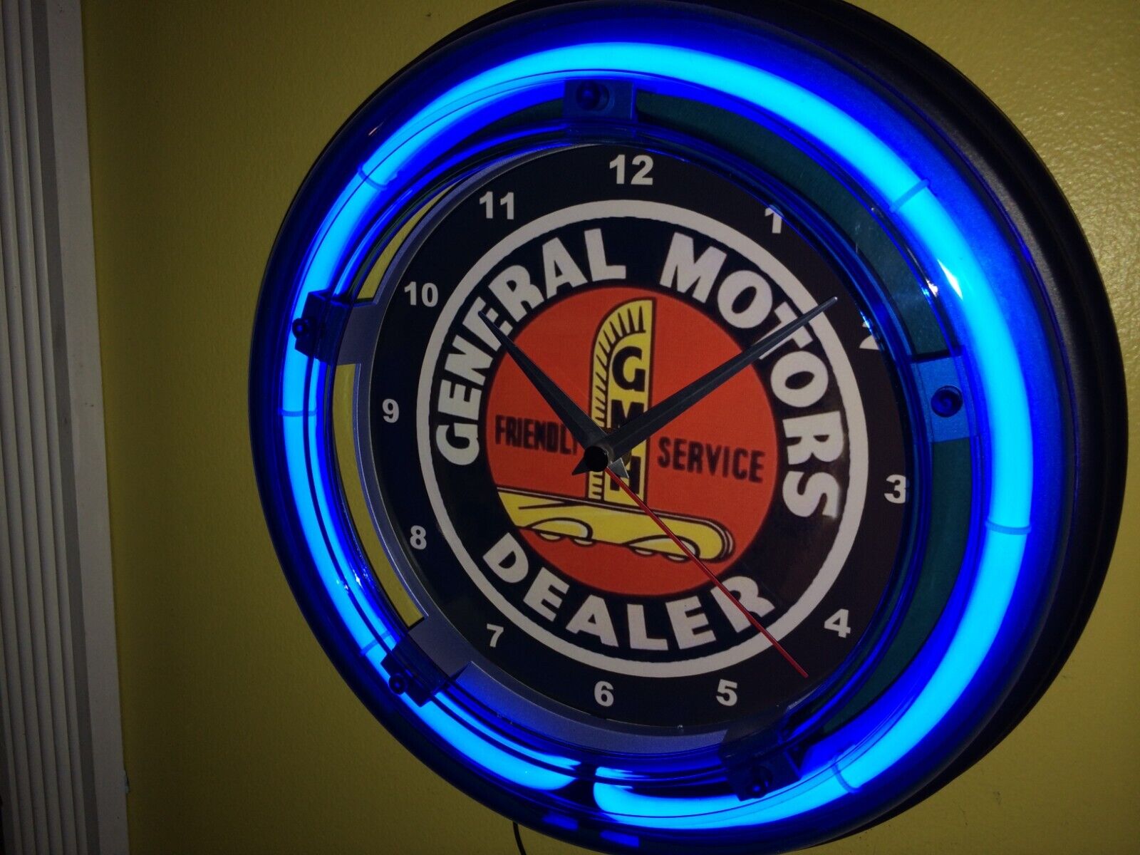 GM GMC General Motors Auto Garage Mechanic Neon Wall Clock Advertising Sign