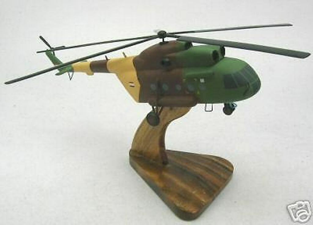 Mi-17 Hip Mil Moscow Mi-8M Helicopter Desktop Wood Model Big New