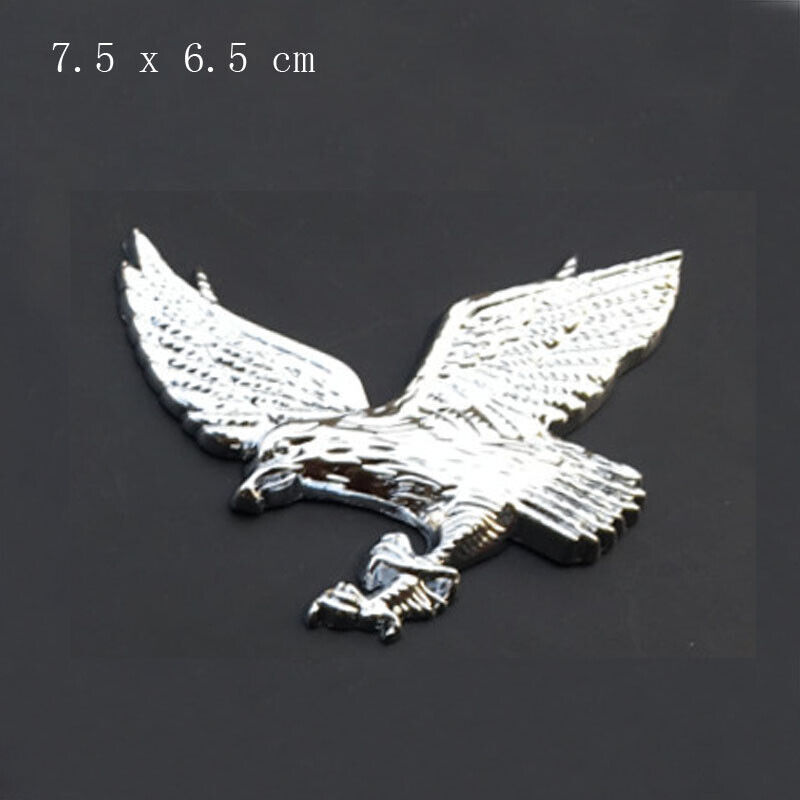 Chrome Metal 3D Eagle Hawk  Car Motorcycle Trunk Emblem Badge Decal Sticker