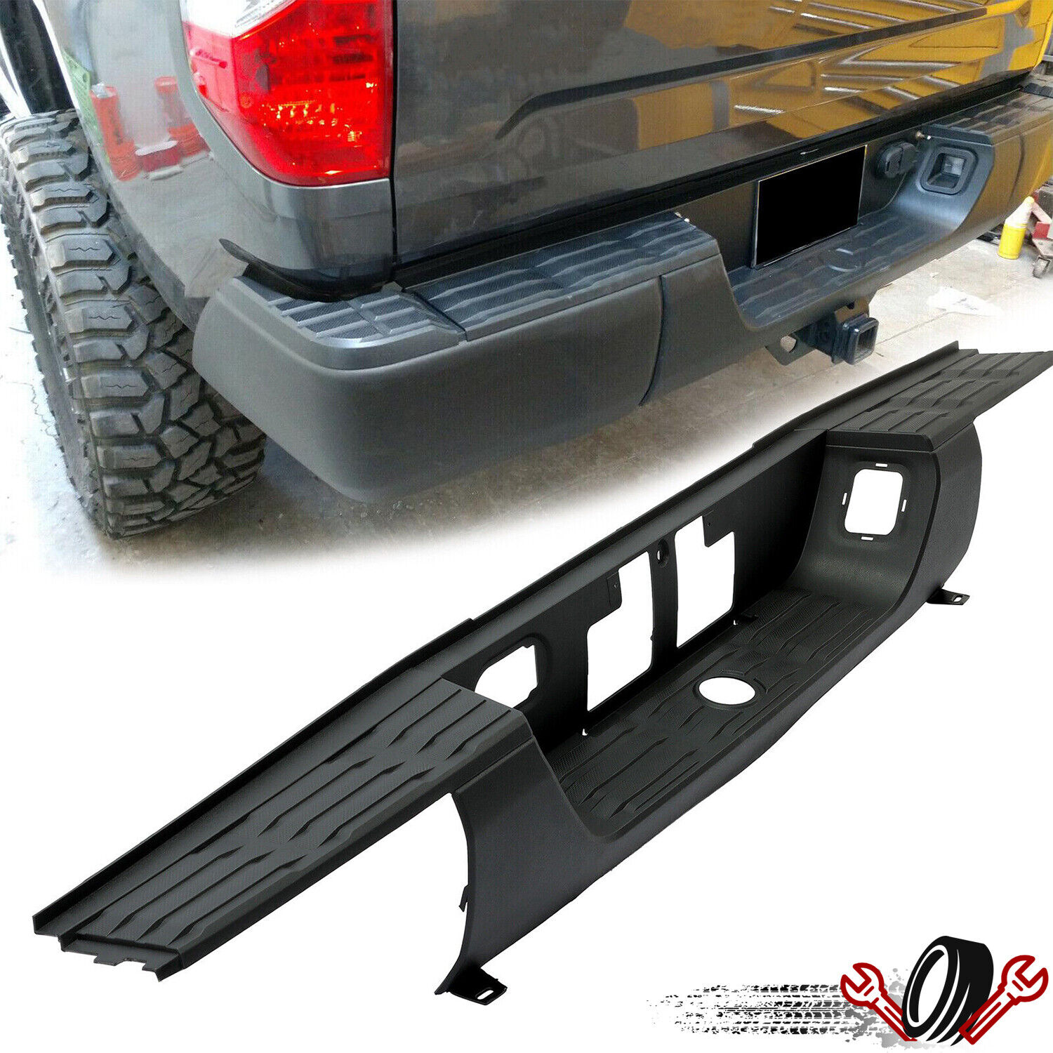 For Toyota Tundra 2014-2021 Rear Step Bumper Center Pad W/O Sensor Hole