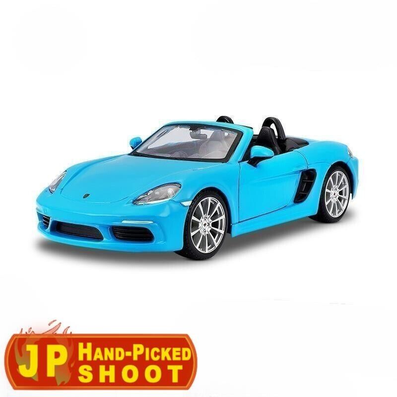 Model Bruago Porsche 718 Boxster Blue Roadster Smart 18cm Figure Vehicle Toy