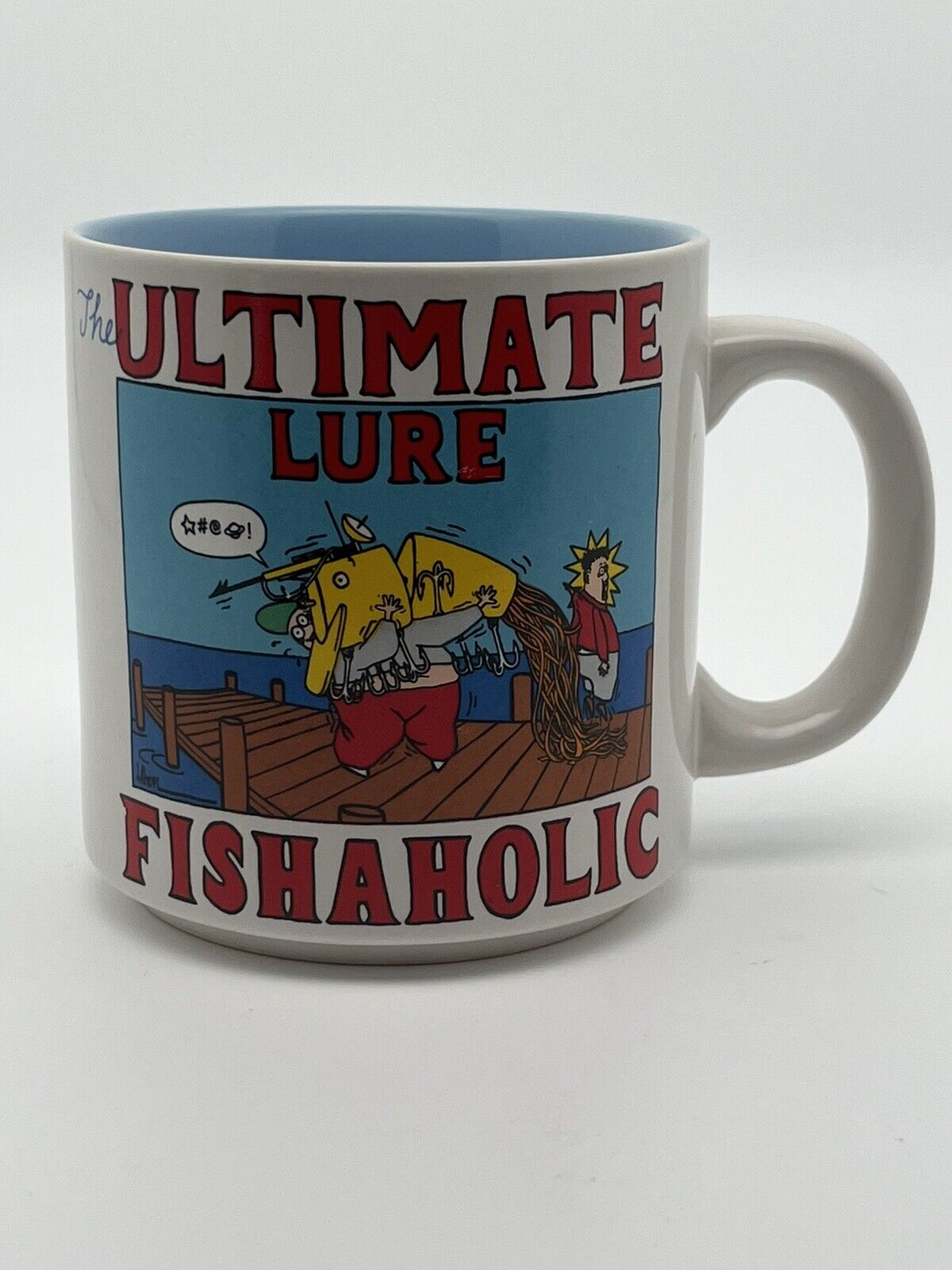 Vintage Papel Fishing Fishaholic The Ultimate Lure Funny 😂 Coffee Tea Cup Mug