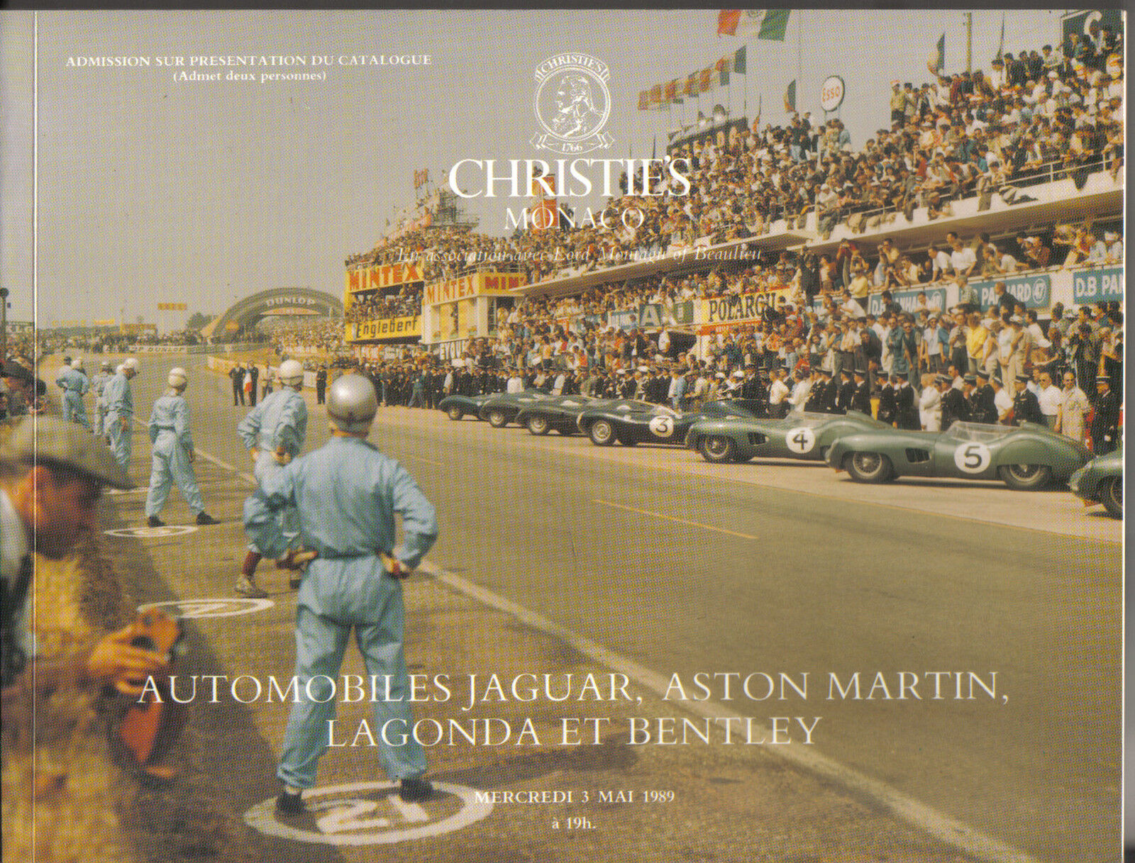 Christies 03/05/89 Monaco Jaguar Aston Martin Lagonda Bentley Auction Catalogue