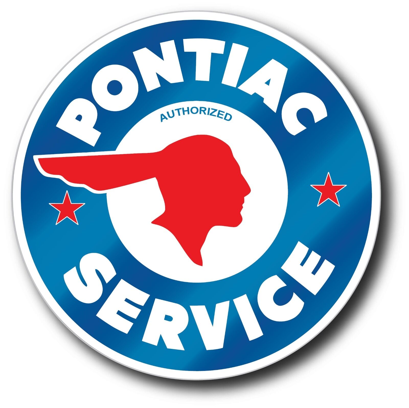PONTIAC SERVICE SUPER HIGH GLOSS OUTDOOR 4 INCH DECAL STICKER 