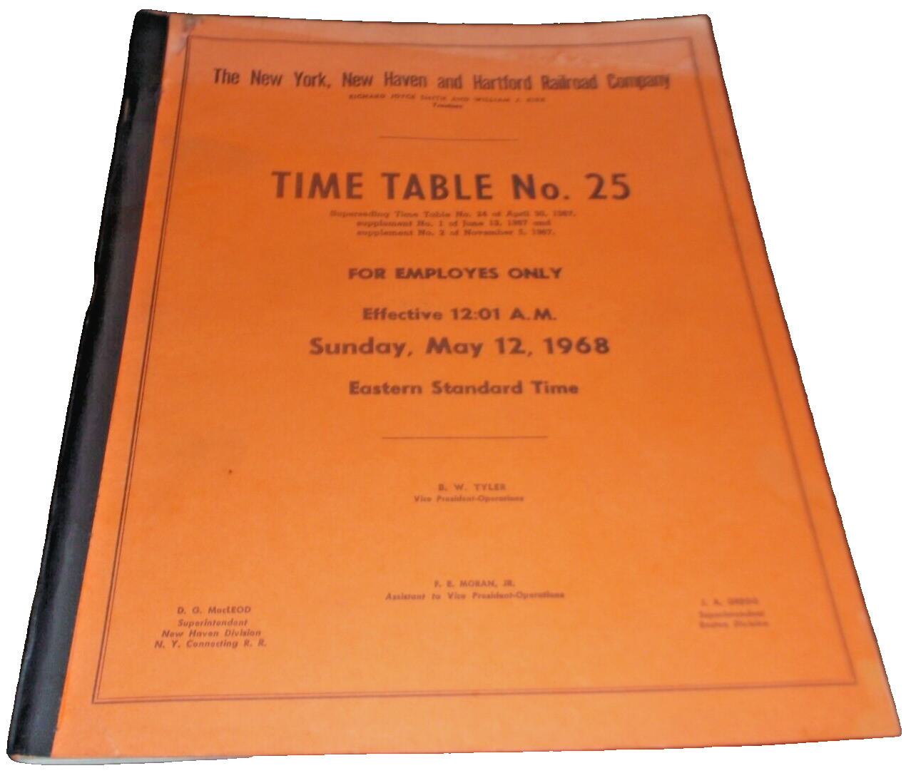 MAY 1968 NEW HAVEN RAILROAD SYSTEM EMPLOYEE TIMETABLE #25 LAST ISSUE