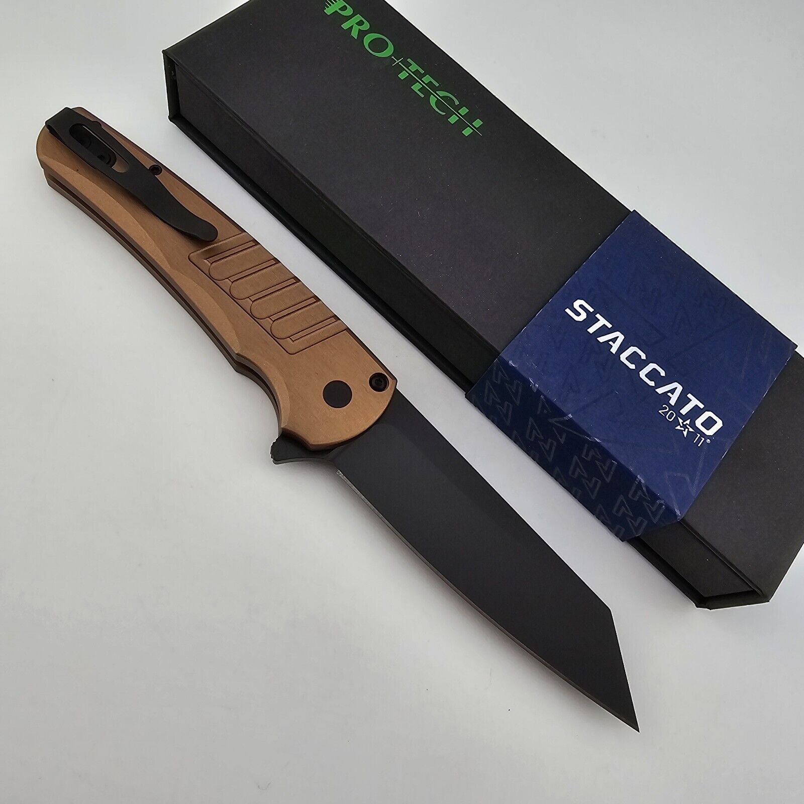 ProTech Staccato Malibu 2 Folding Knife 2011 Slide Serration Handles 20CV Blade