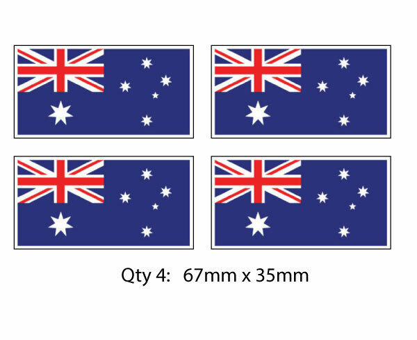 4 X Australian Flag Decal sticker JDM  drift rally road racing car window 