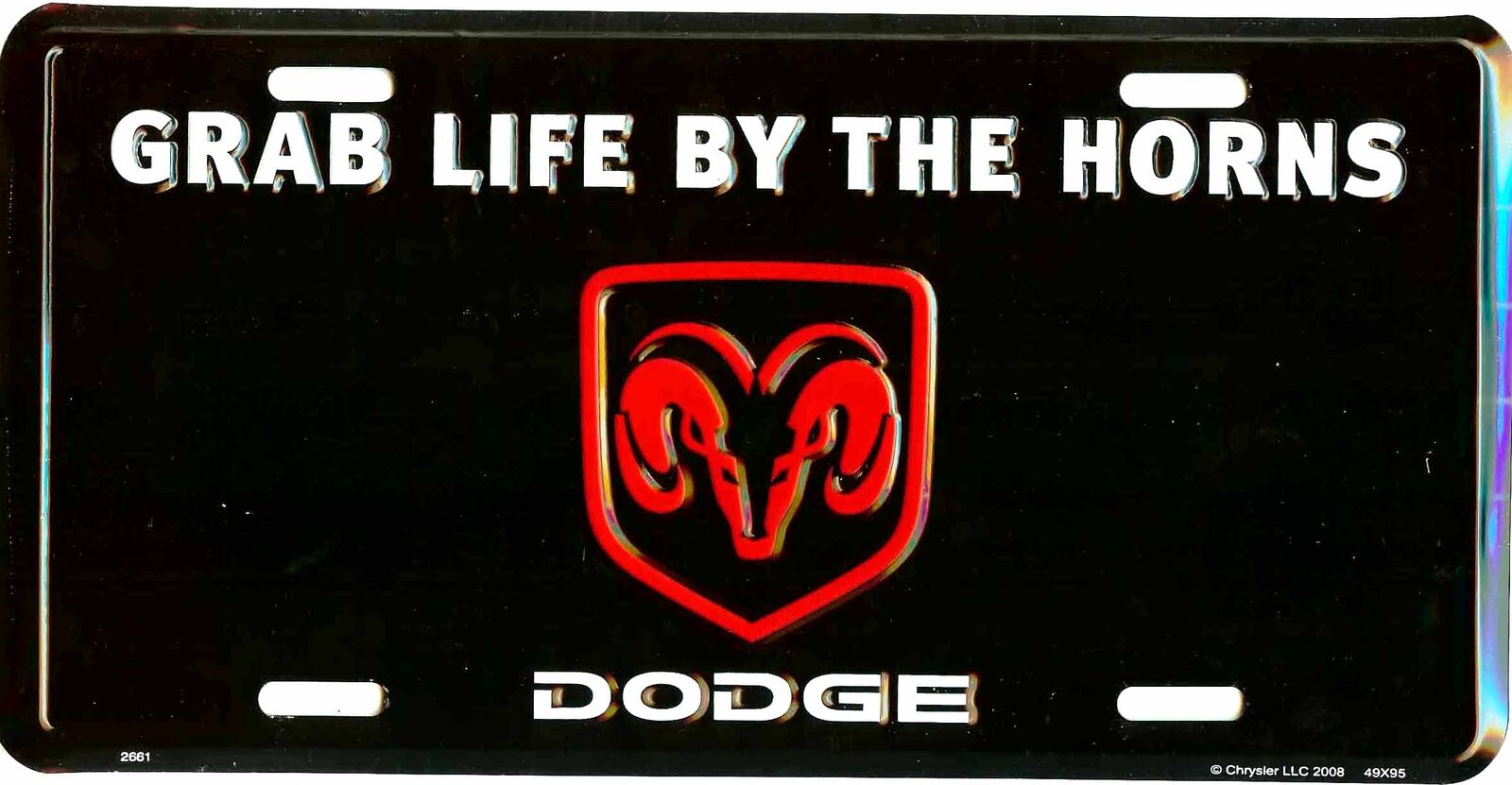 Dodge License Plate Embossed Metal New Old Stock  #2122