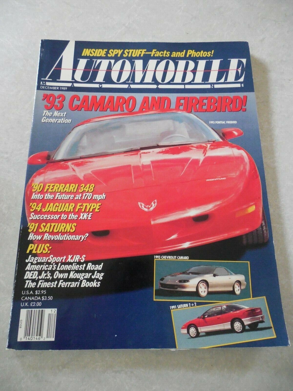 AUTOMOBILE Magazine, DECEMBER 1989, 1993 CAMARO AND PONTIAC FIREBIRD Cover