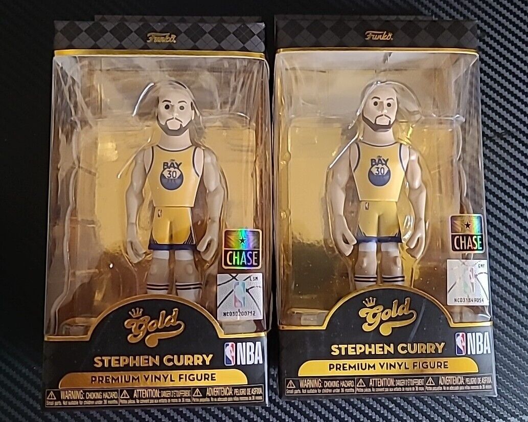 Funko Gold NBA STEPHEN CURRY Yellow Jersey CHASE VARIANT WARRIORS Lot Of 2