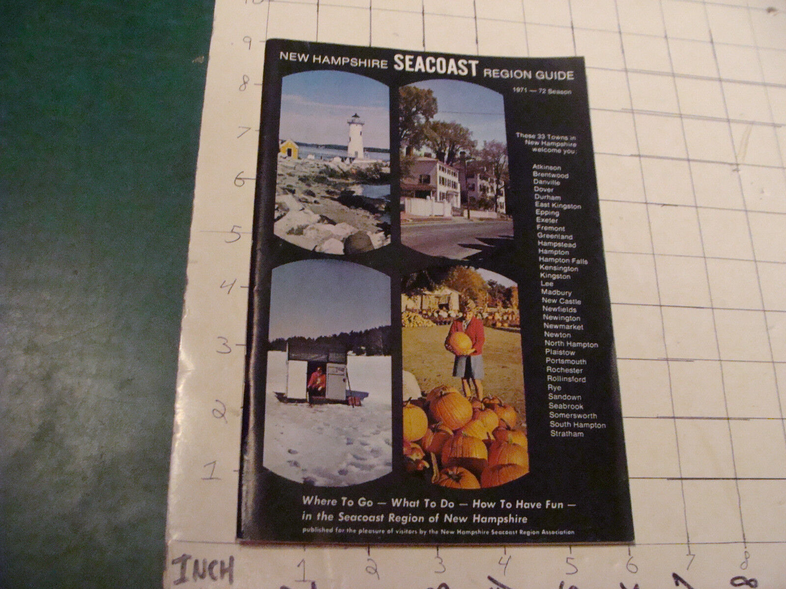 Vintage Booklet: New Hampshire SEACOAST Region Guide 1971-72; 66pgs