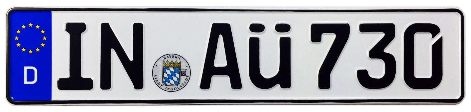 Audi Ingolstadt Front German License Plate AÜ by Z Plates with Unique Number NEW