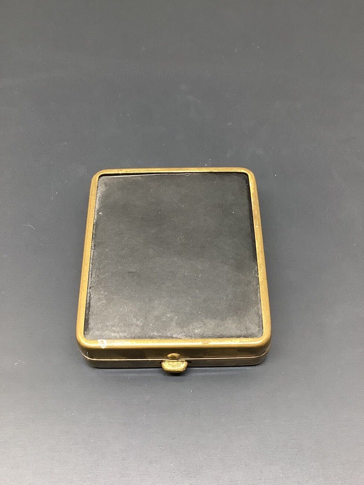 1920’s Black Leather Topped Dual Rouge & Powder Compact 