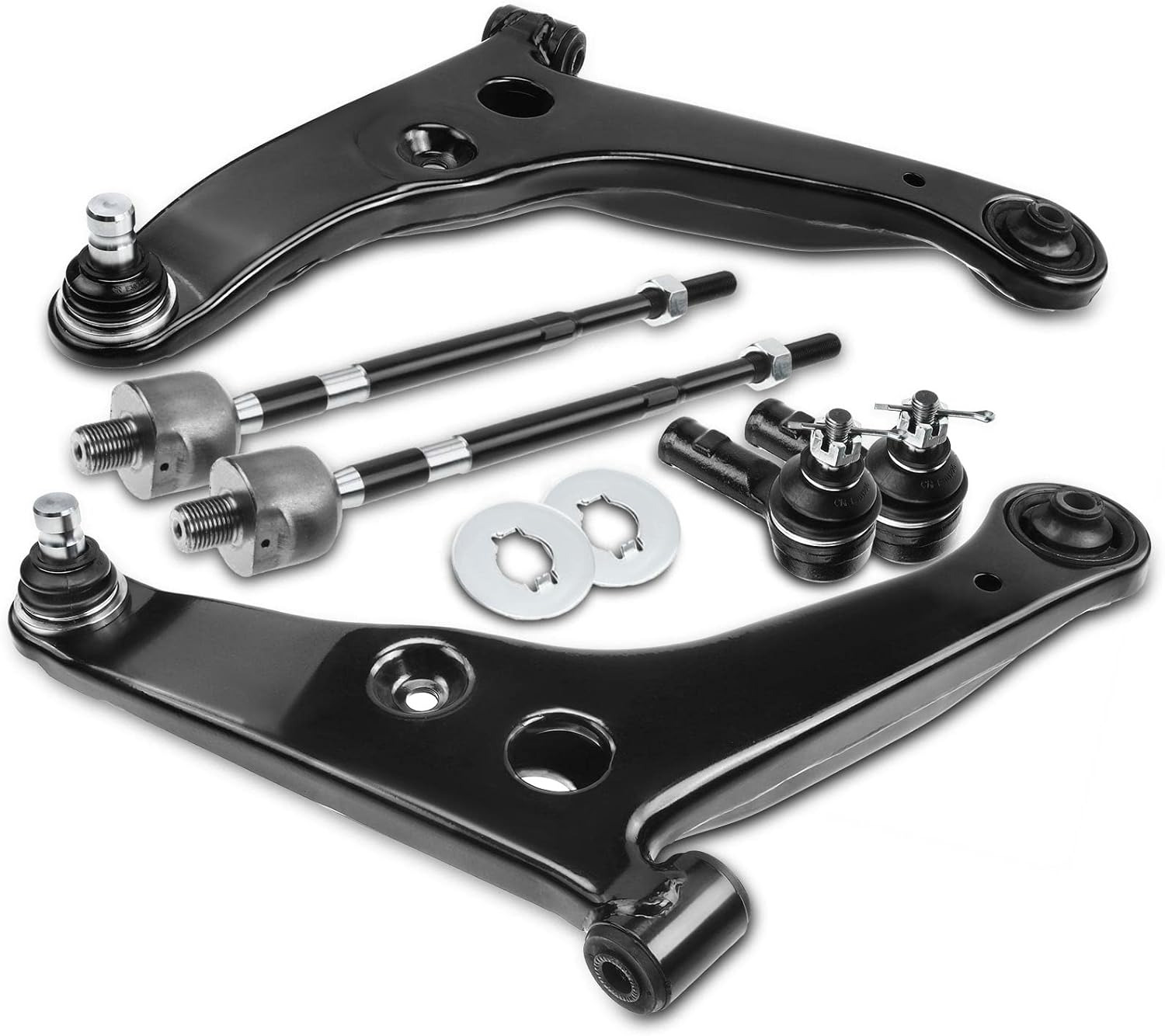 A-Premium 6Pcs Front Suspension Kit, Lower Control Arm, Inner Outer Tie Rod End,