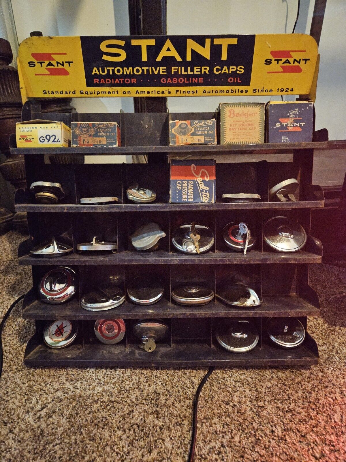 Stant Automotive Filler Caps Store Display Gas Oil Radiator  Service Station 