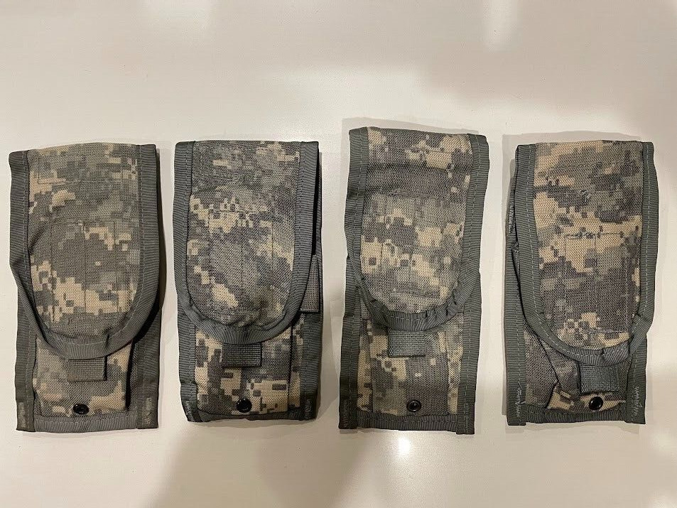 QTY 4: NOS US Military Molle II ACU M 4 DOUBLE Magazine Pouch 8465-01-525-0606