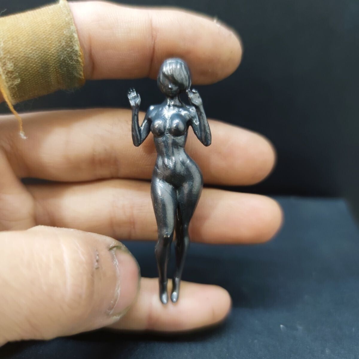 1Pc Black Brass Beauty Beauty Nude Statue Body Art Decorations