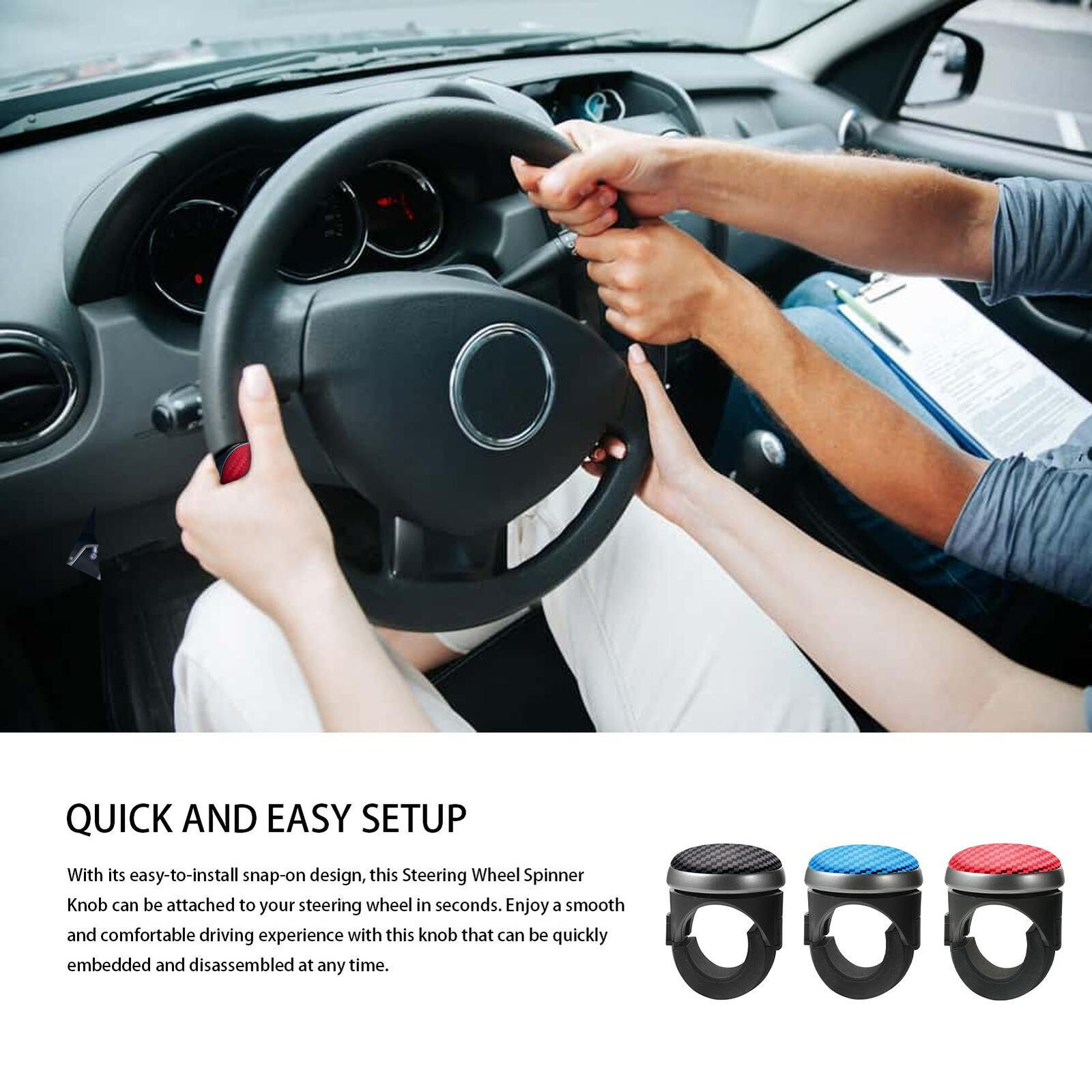 Car Steering Wheel Spinner Universal Vehicle Steering Assist Knob Aid Handle