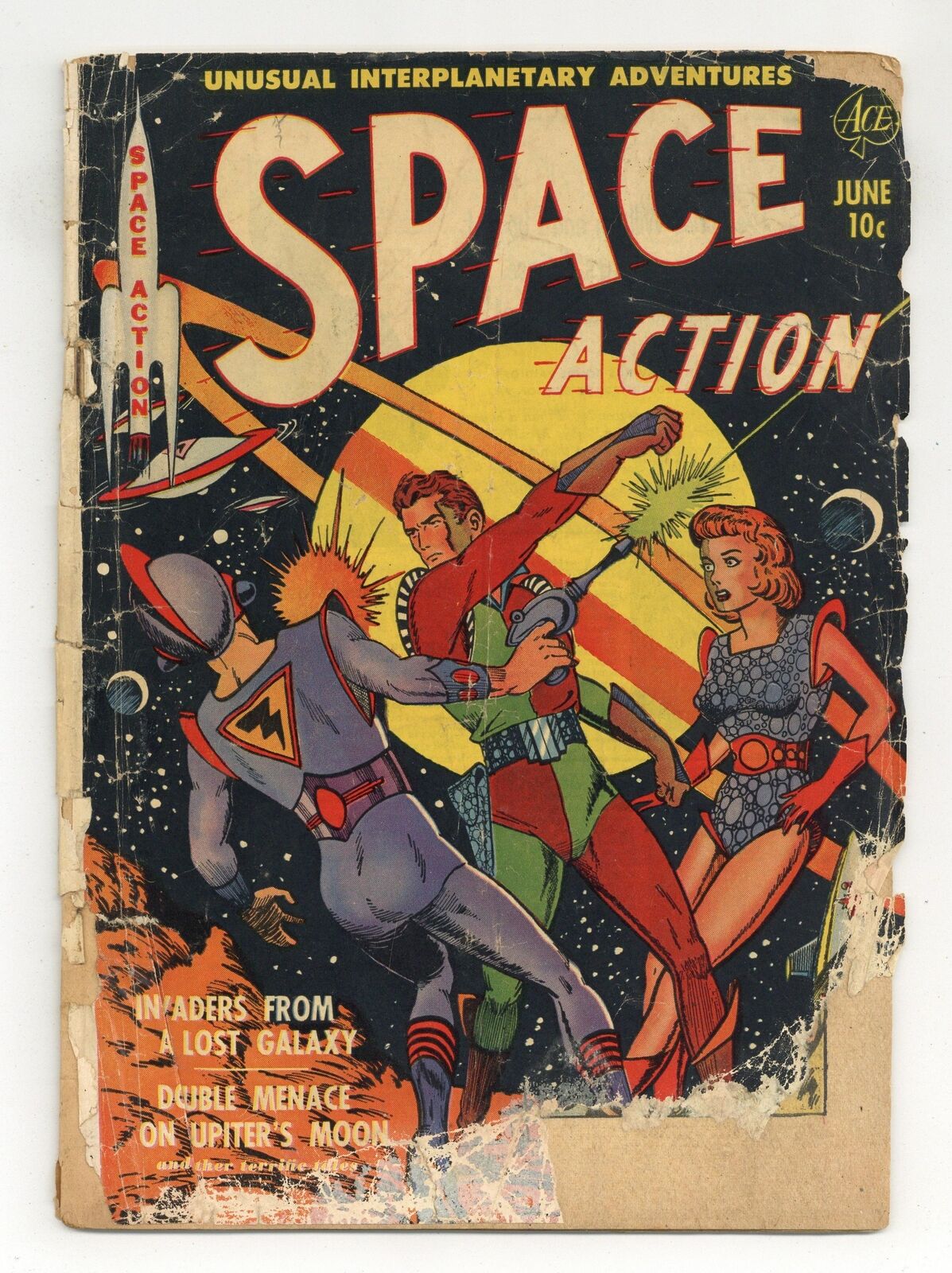 Space Action #1 PR 0.5 RESTORED 1952
