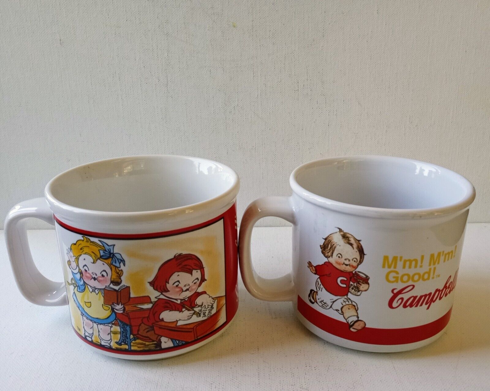 2 Campbell Soup Mugs 1998 & 2004. Licensed by Campbell Soup. Great for gift.