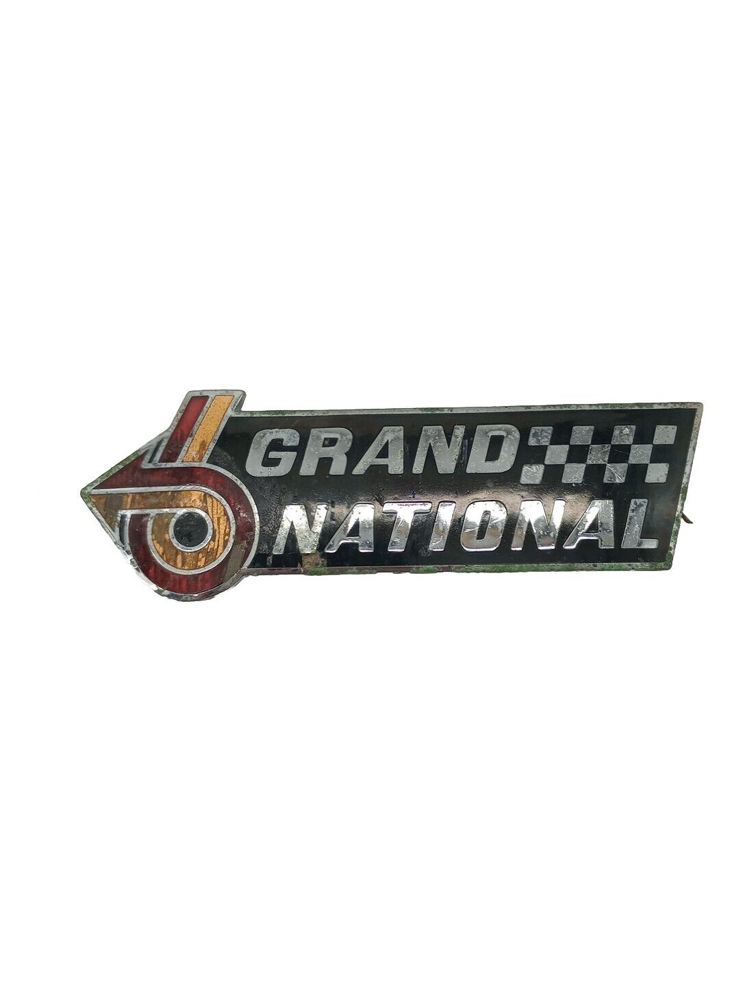 Vtg Buick Grand National Metal Badge Ha Scratches 