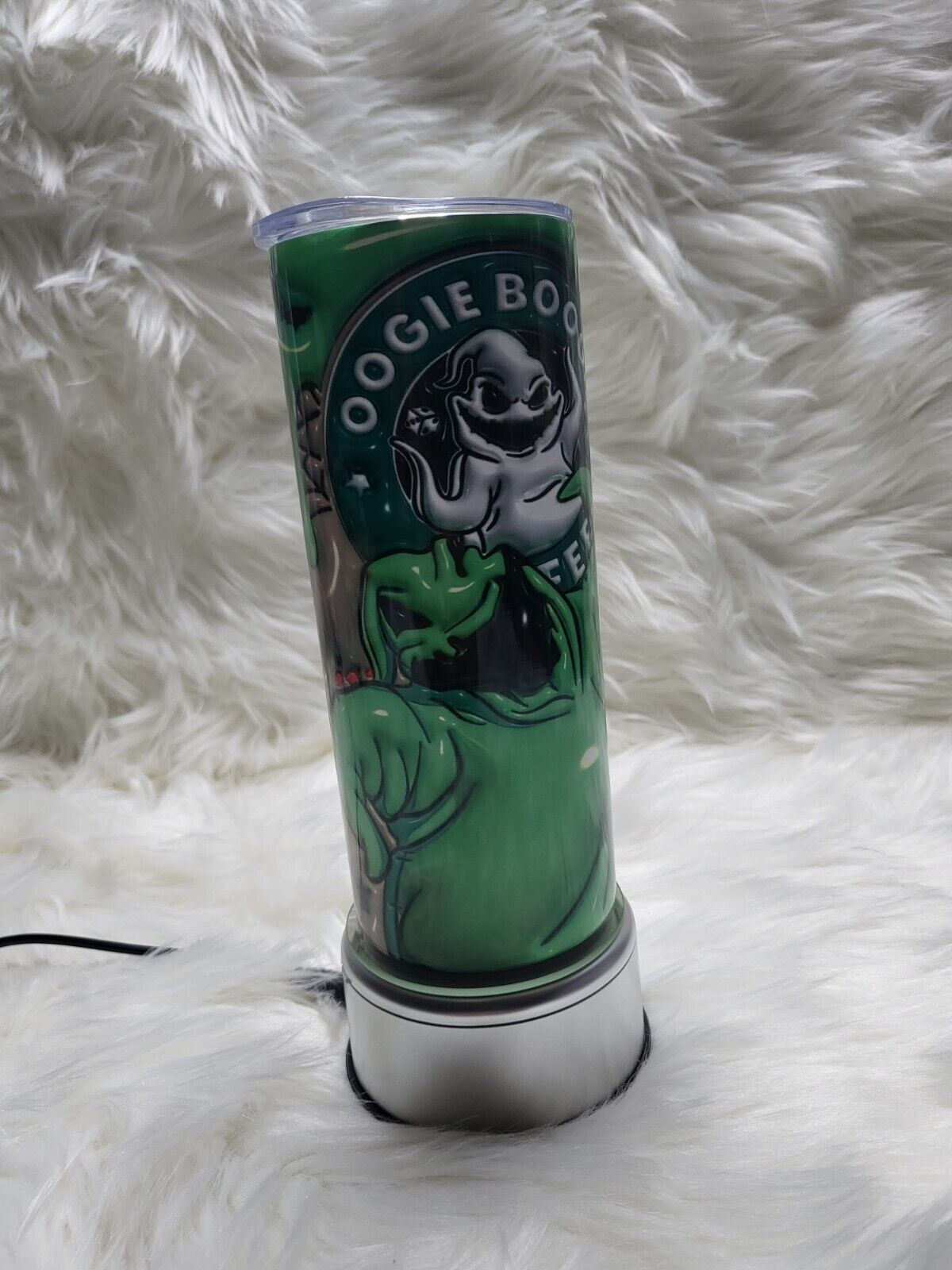 1pc New Stainless Steel 20oz Oogie Boogie 3D Inflated Horror Tumbler Skinny Cup