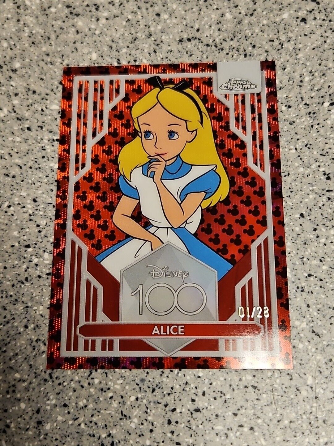 2023 Topps Chrome D100 Alice Red And Black 1/28 First On Print